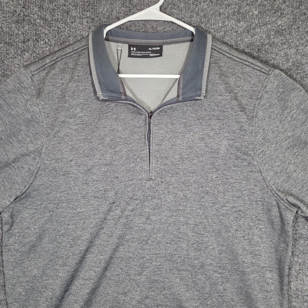 Under Armour Storm ColdGear Mens XL Gray Quarter Zip Pullover Water Repellent